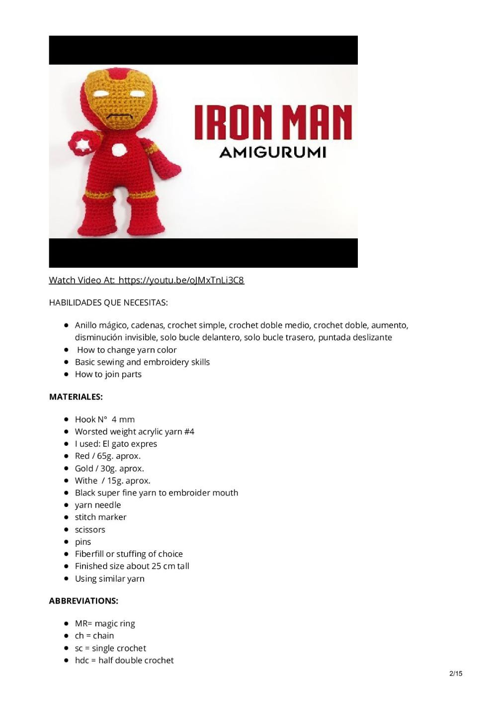 Crochet Your Own Iron Man Amigurumi with This Easy Pattern