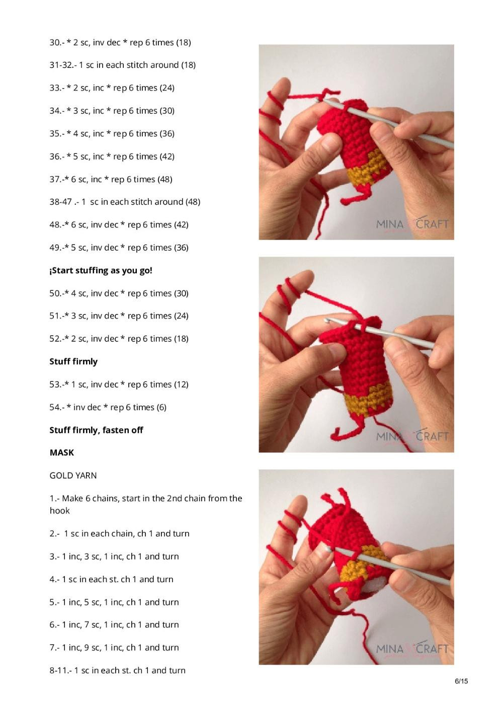 Crochet Your Own Iron Man Amigurumi with This Easy Pattern