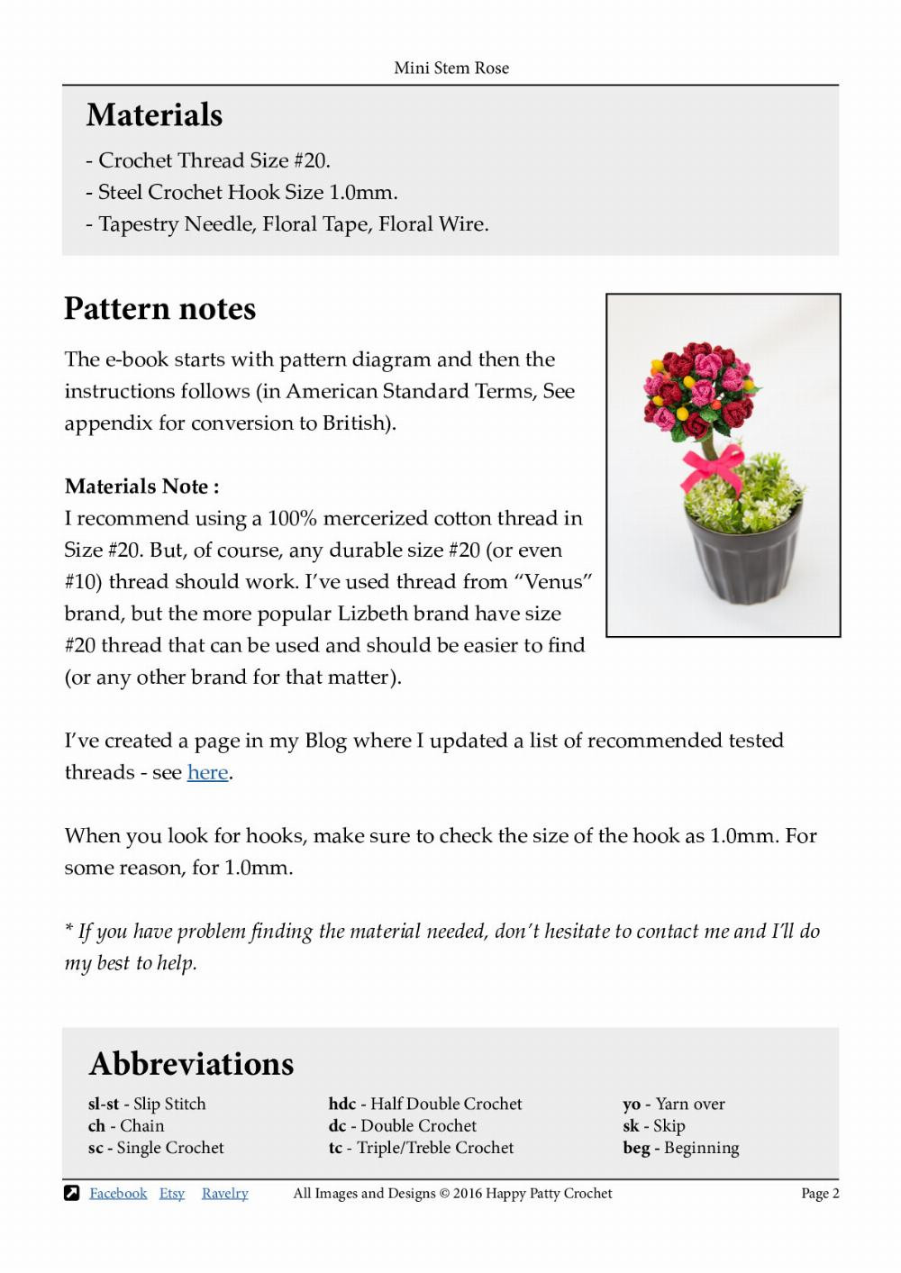 Crochet Your Own Mini Stem Roses with Easy Beginner Patterns