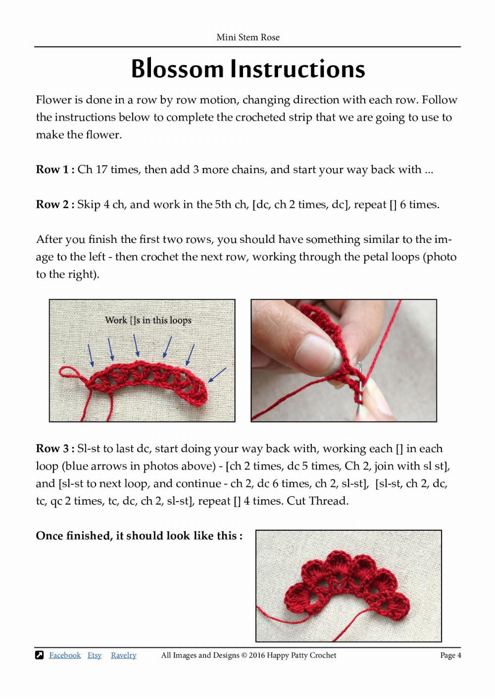 Crochet Your Own Mini Stem Roses with Easy Beginner Patterns