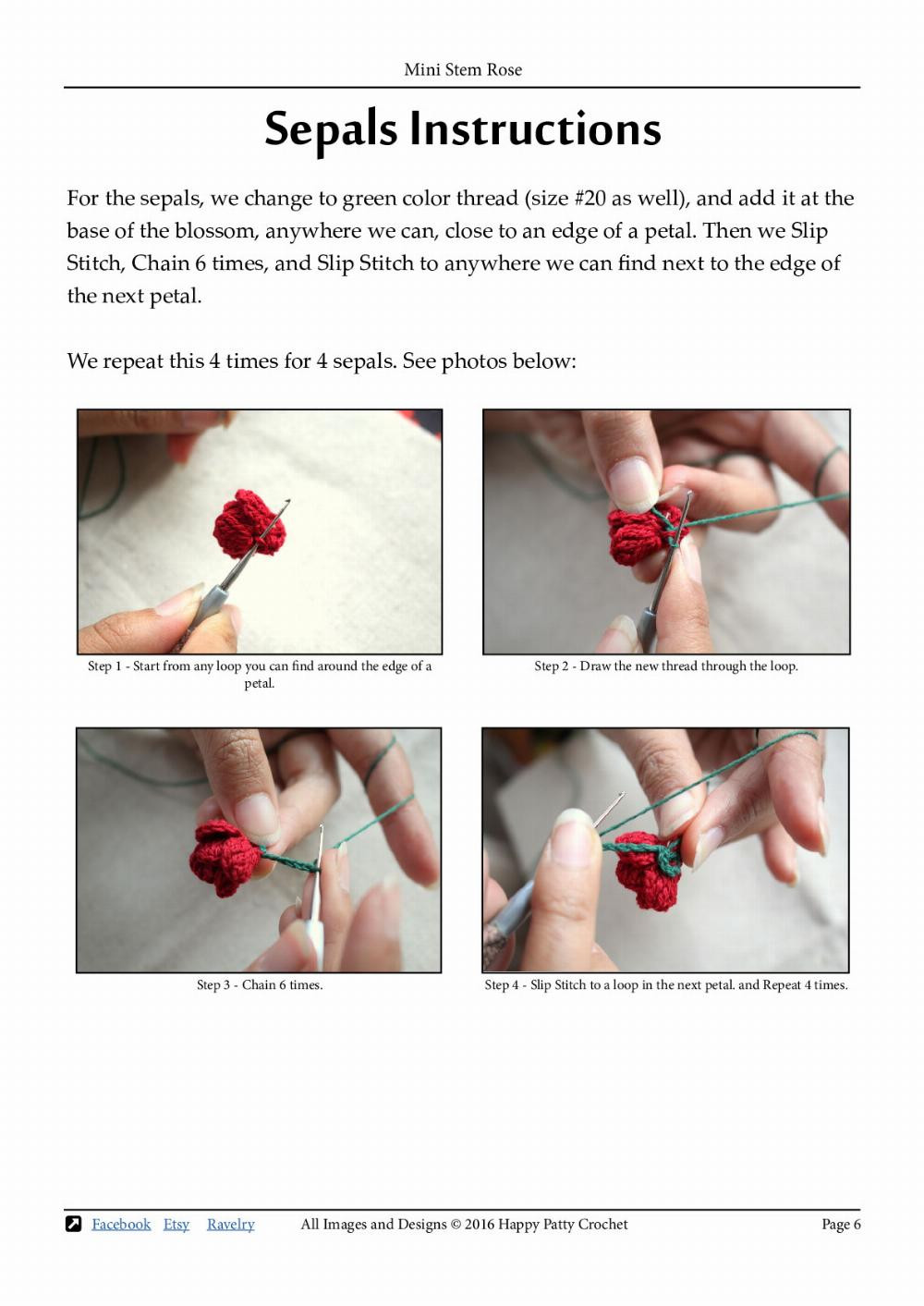 Crochet Your Own Mini Stem Roses with Easy Beginner Patterns