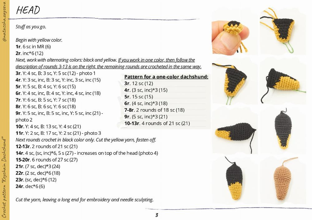 Crochet Your Own Muffin the Dachshund: Cute Amigurumi Keychain!