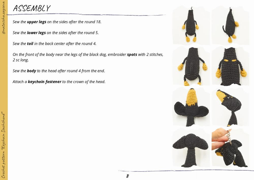 Crochet Your Own Muffin the Dachshund: Cute Amigurumi Keychain!