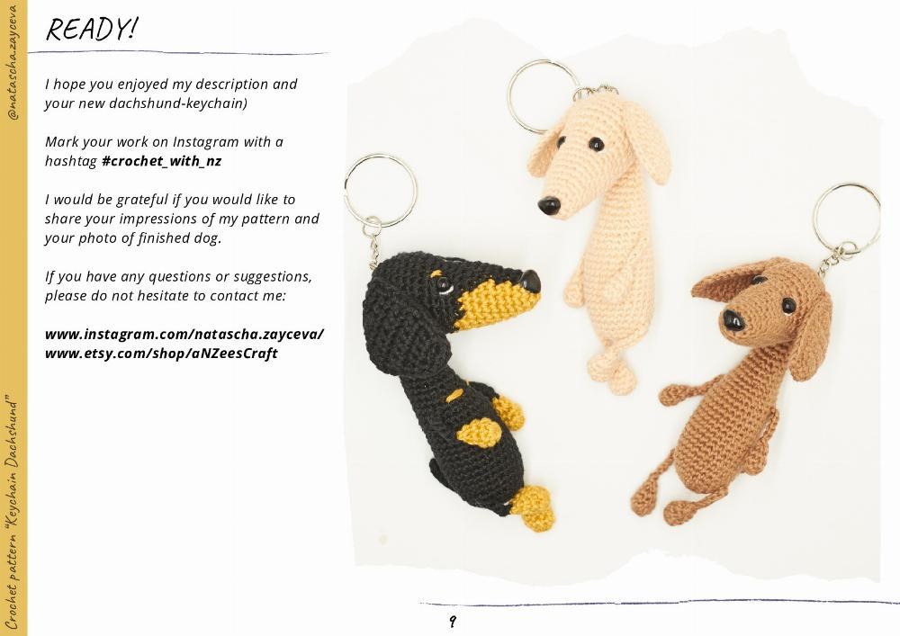 Crochet Your Own Muffin the Dachshund: Cute Amigurumi Keychain!