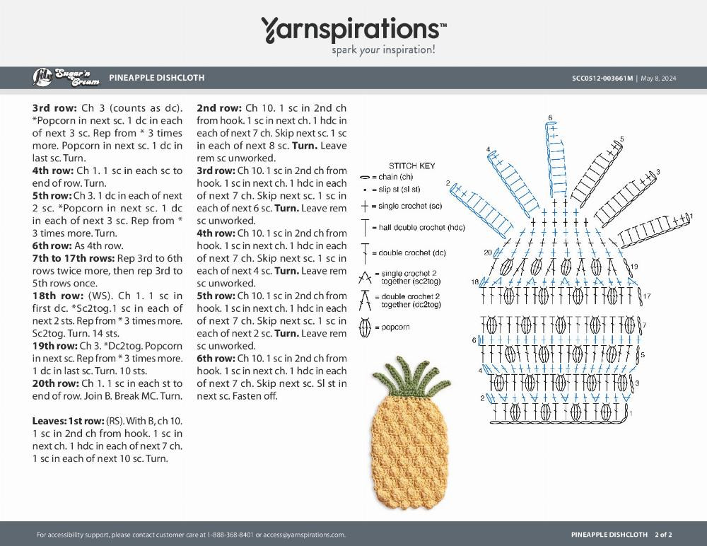 Crochet Your Own Pineapple Dishcloth with This Easy Pattern