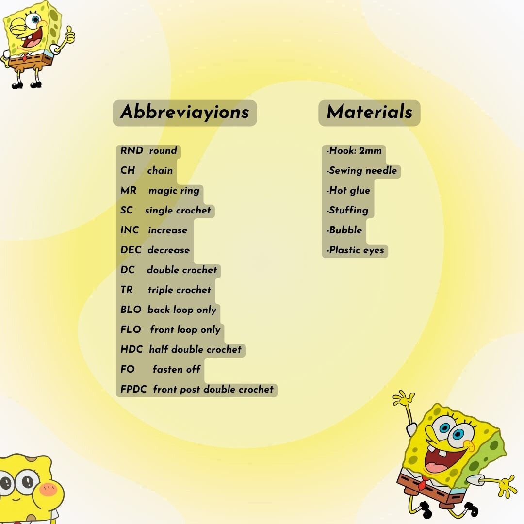 😍💖Crochet Your Own SpongeBob Bubble Charm - Pattern Inside😘