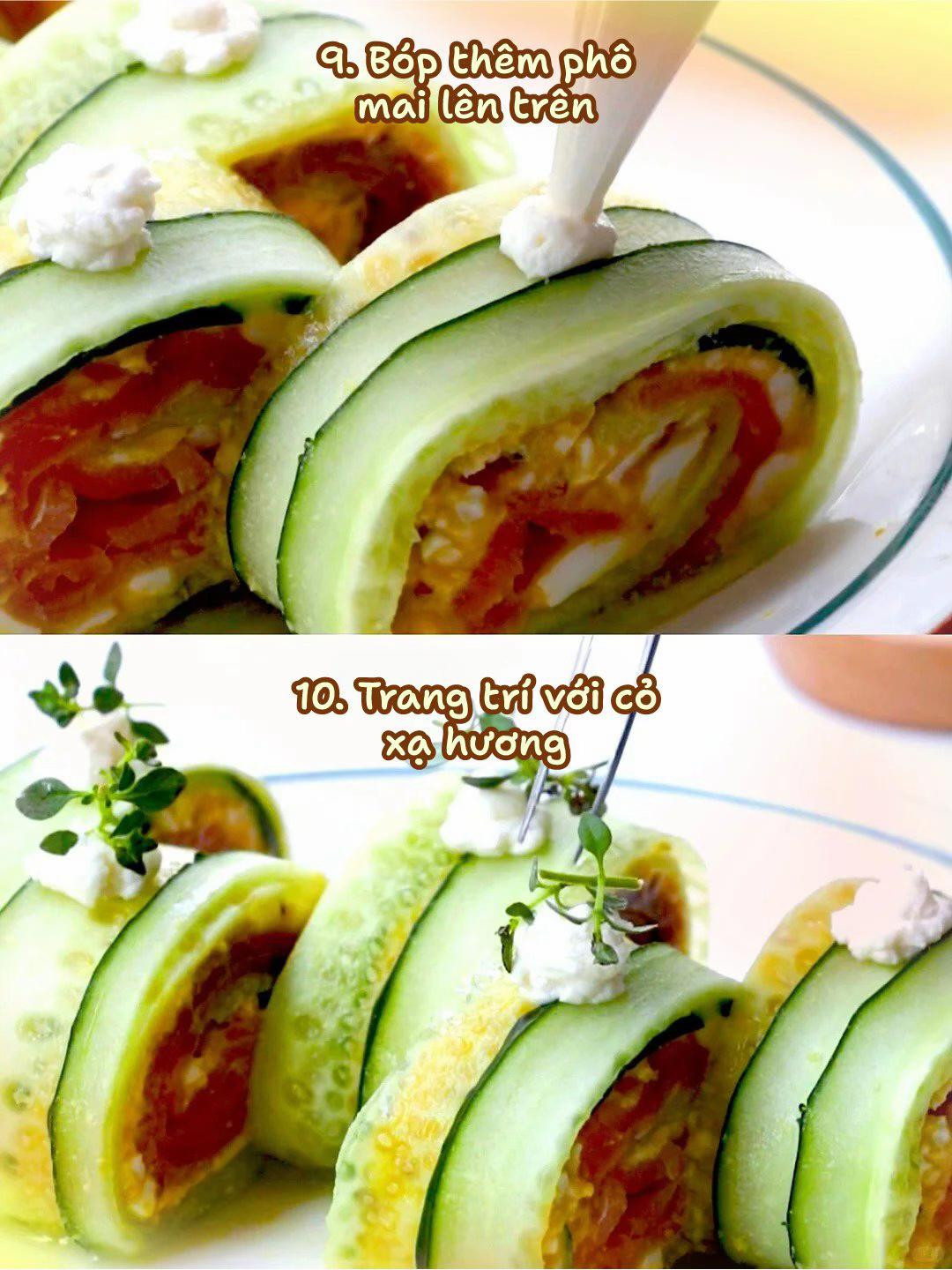 Cuộn Dưa Leo Cá Hồi Xông Khói Tươi Mát