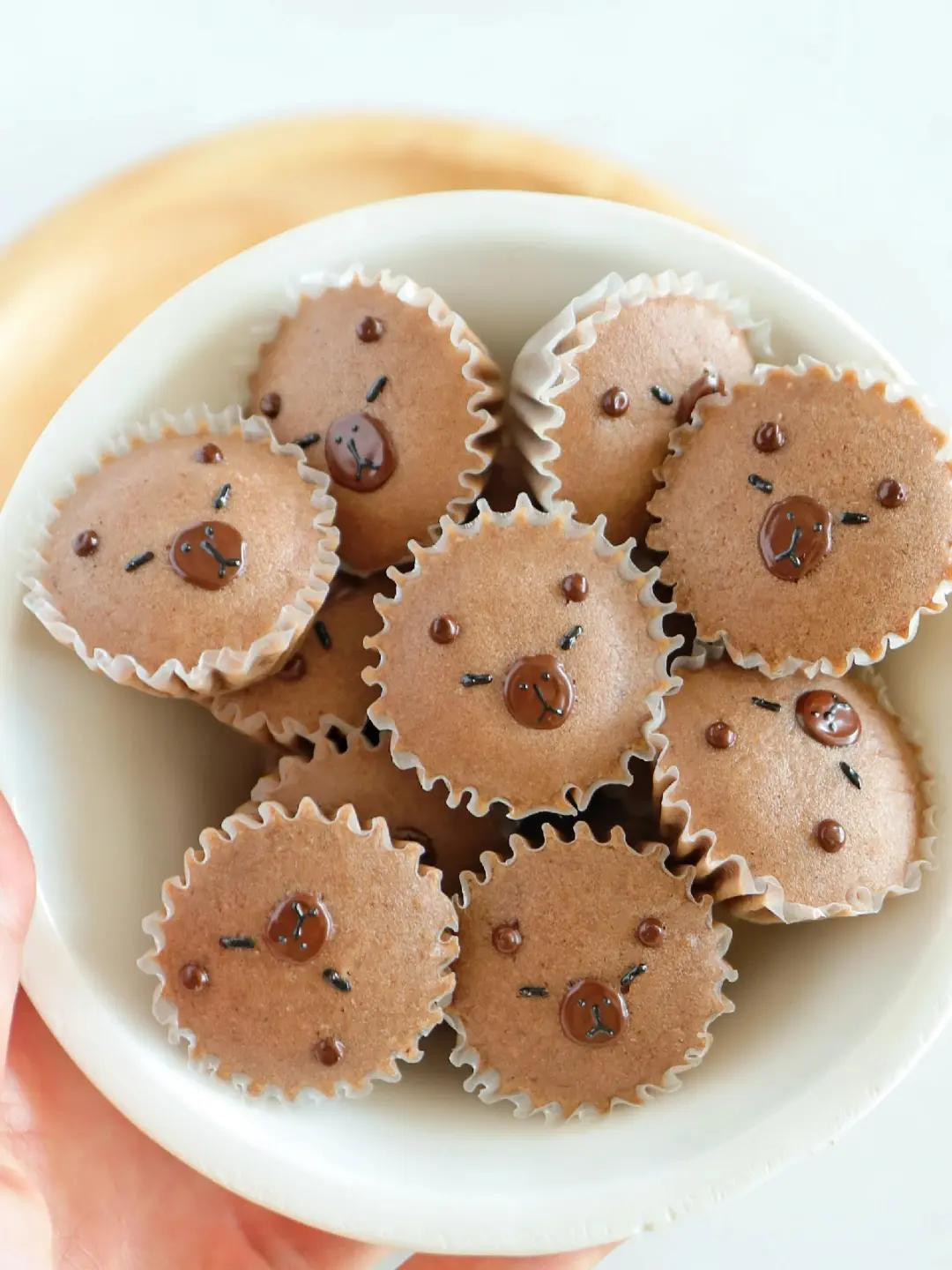 Cupcake Gấu Socola Dễ Thương