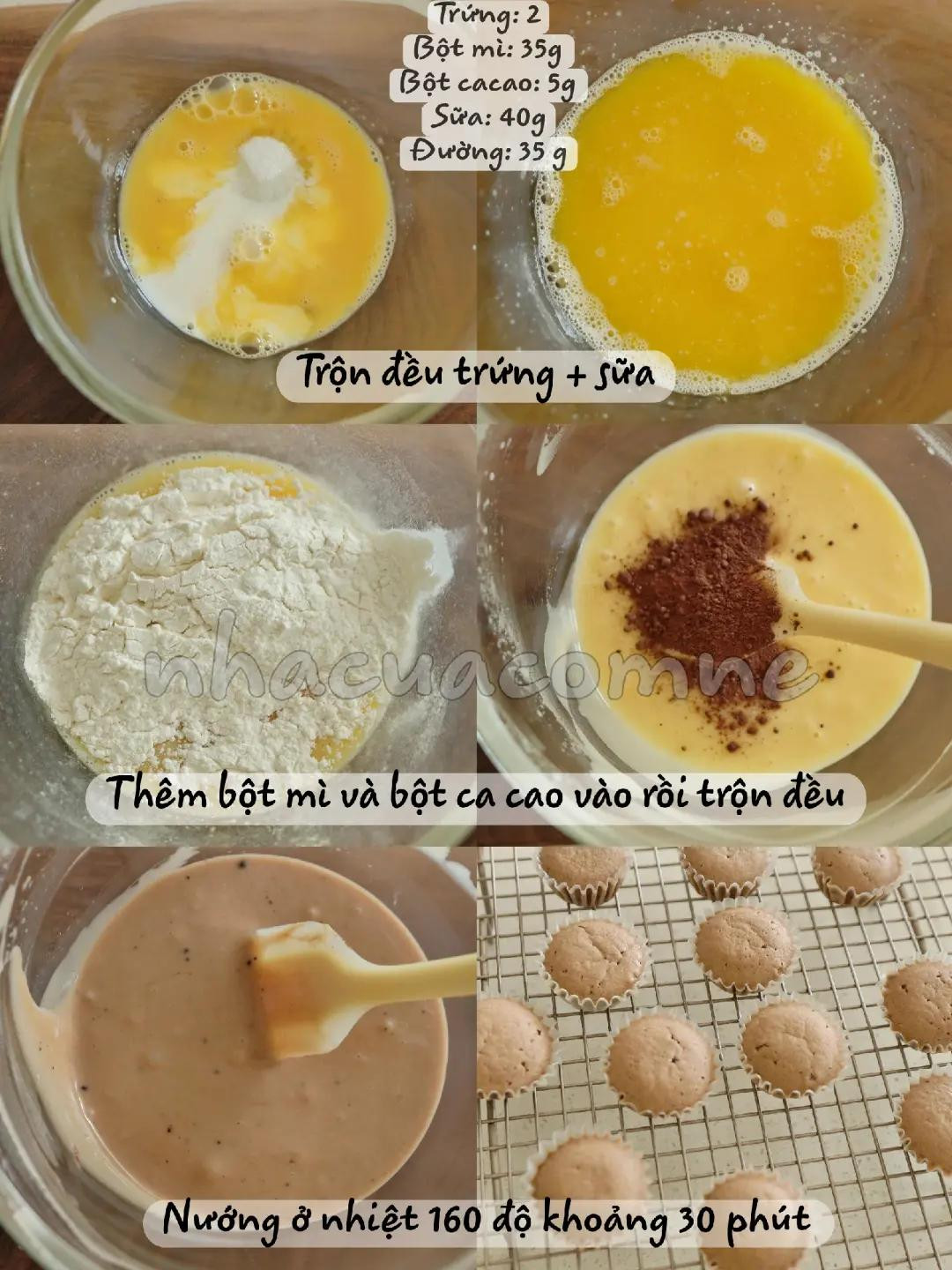 Cupcake Gấu Socola Dễ Thương