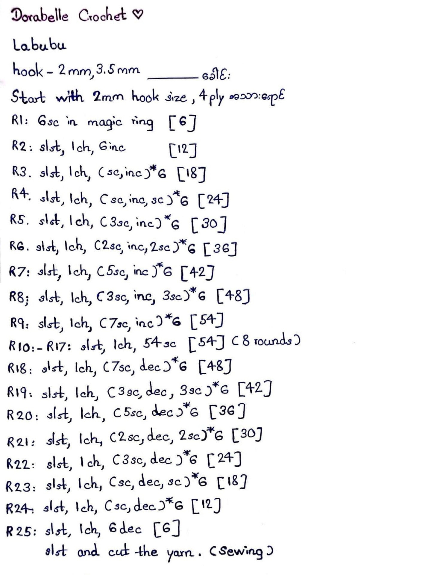 Cute Blue Bunny Crochet Pattern for Beginners
