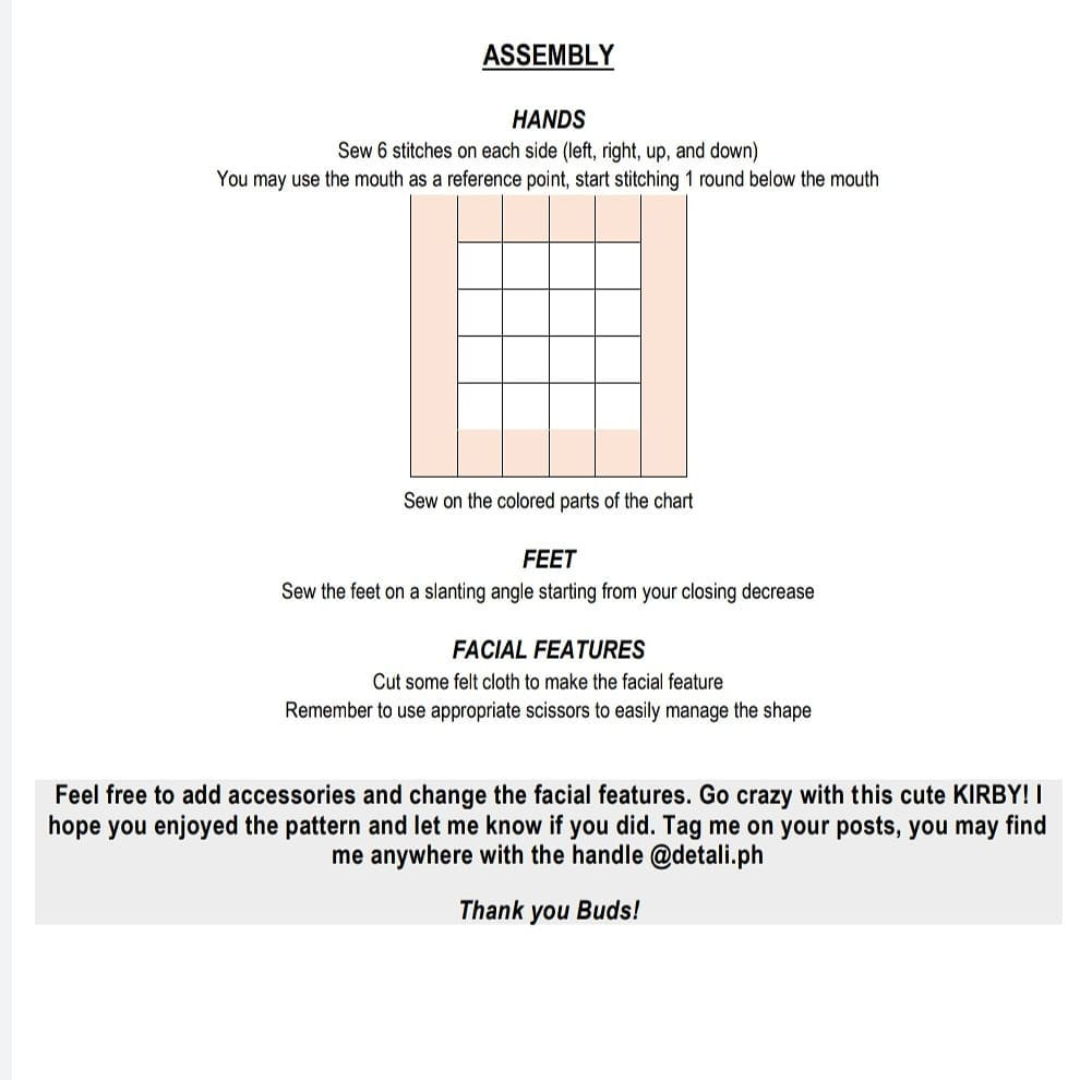 Cute Crochet Kirby with Knife - Amigurumi Pattern