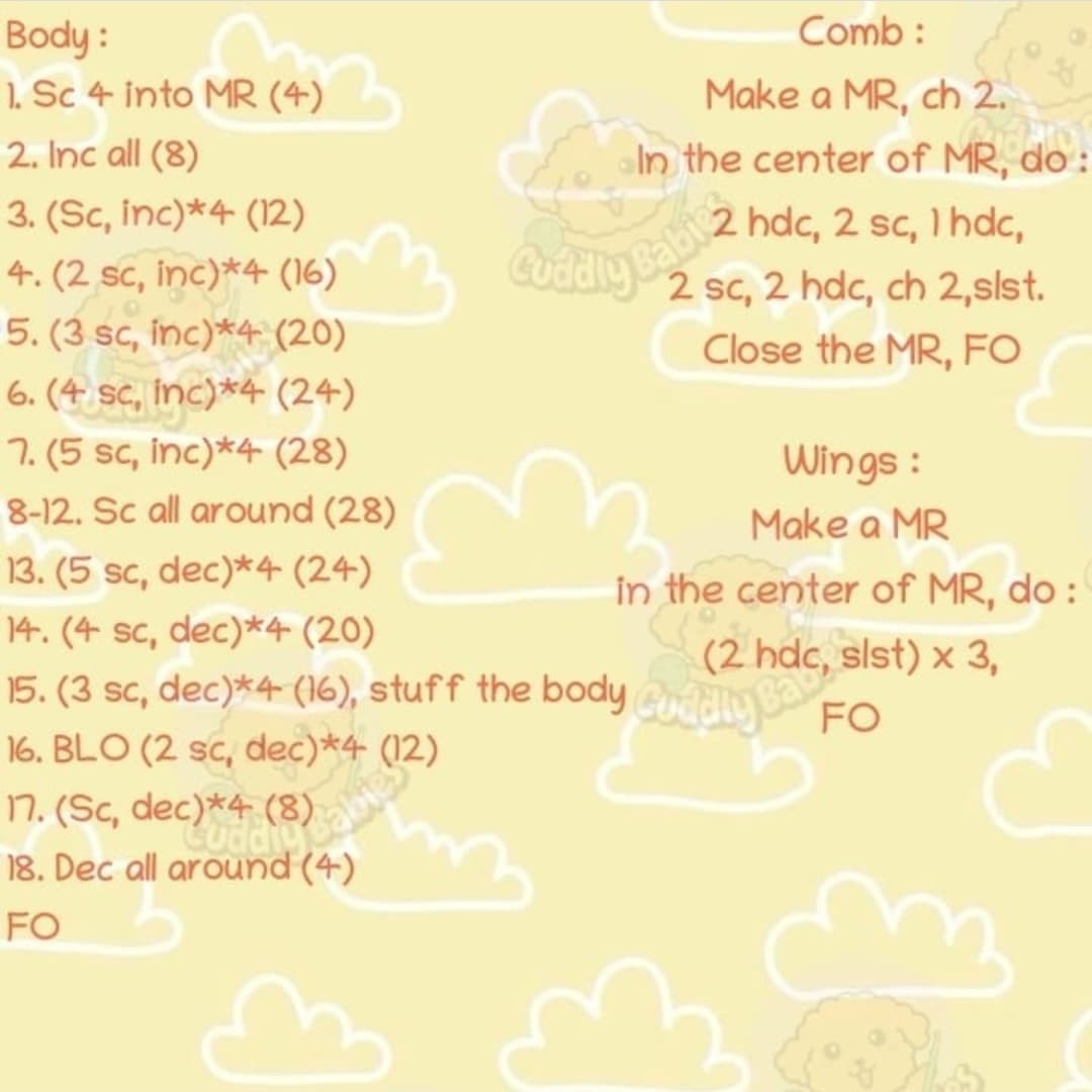 Cute Crochet Pattern: Free Bento Chicken Amigurumi