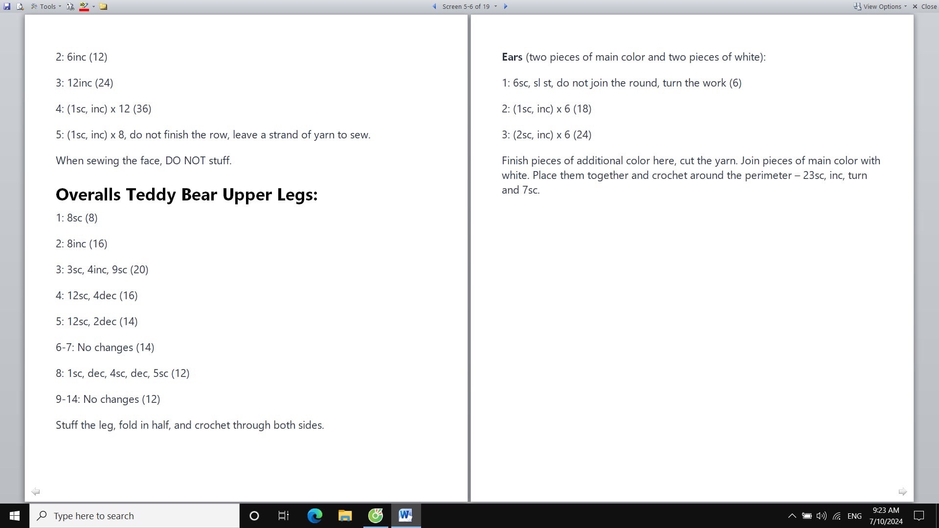 Cute Crochet Teddy Bear Amigurumi Pattern for Beginners