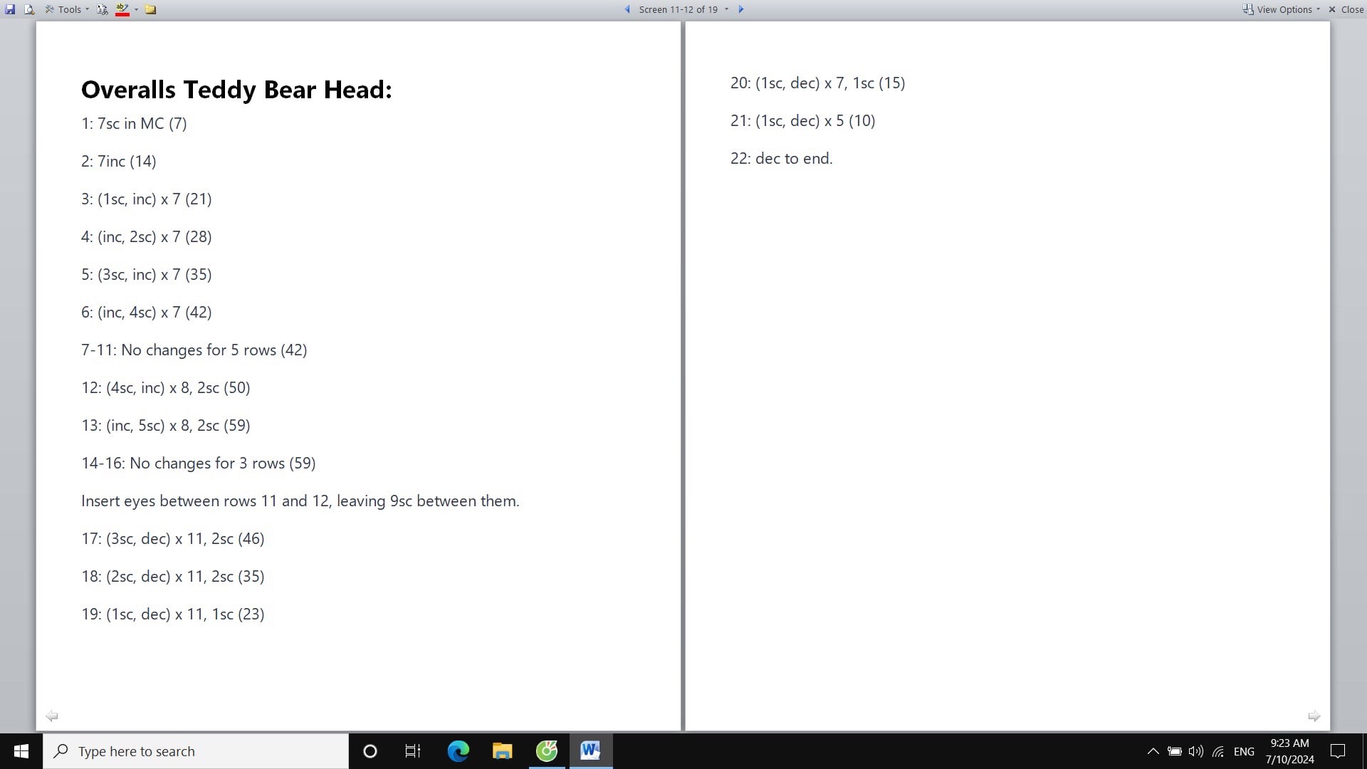 Cute Crochet Teddy Bear Amigurumi Pattern for Beginners