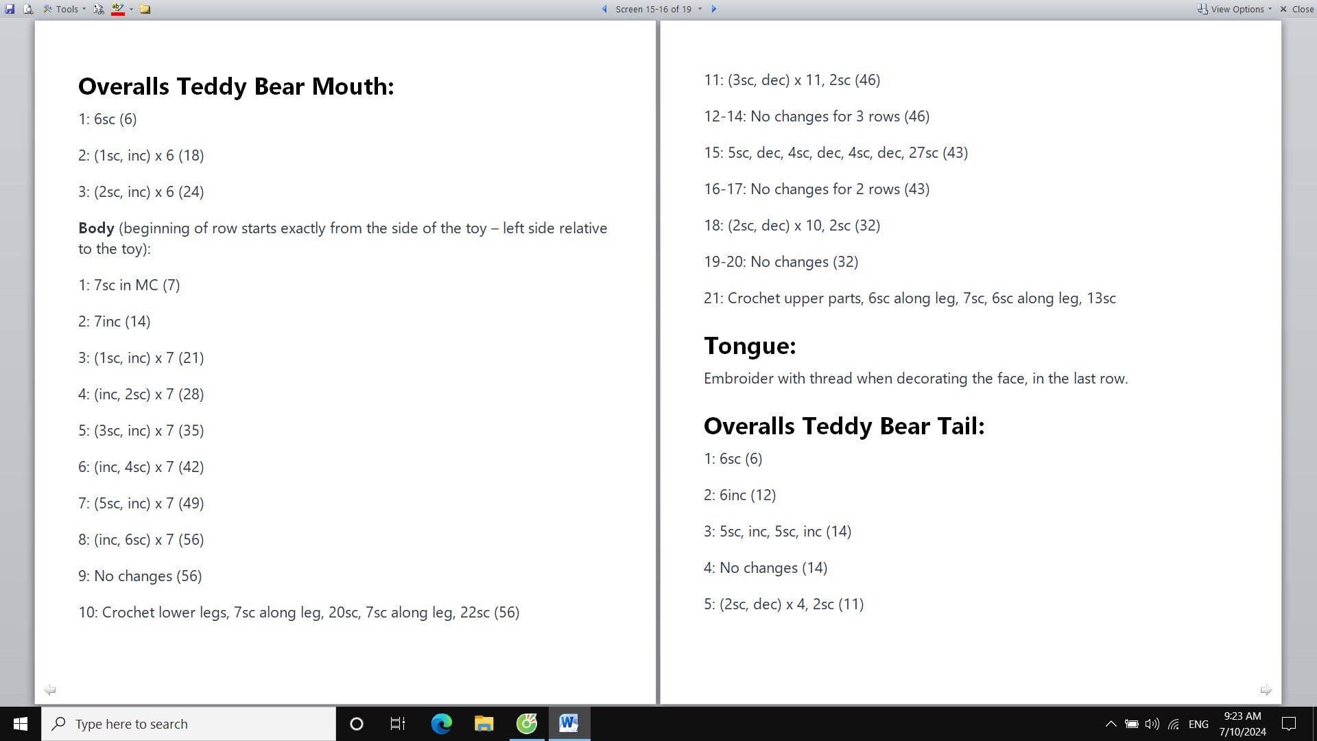 Cute Crochet Teddy Bear Amigurumi Pattern for Beginners