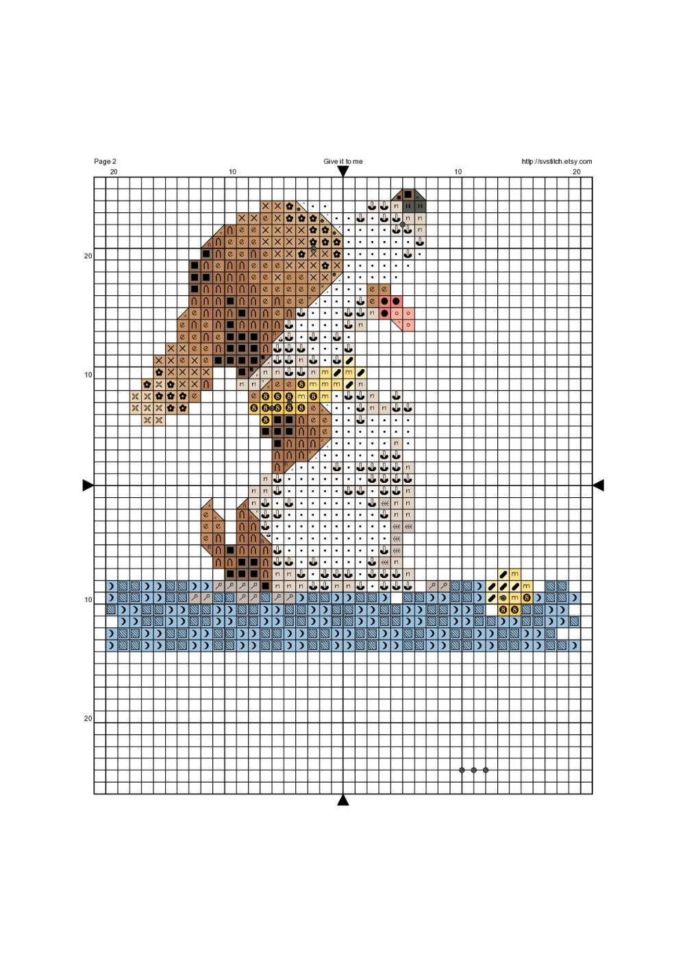 Cute Dog Cross Stitch Pattern with Ball Design