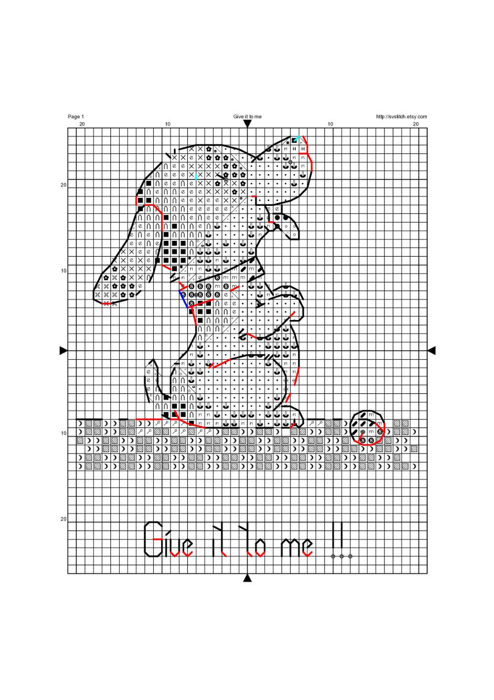 Cute Dog Cross Stitch Pattern with Ball Design