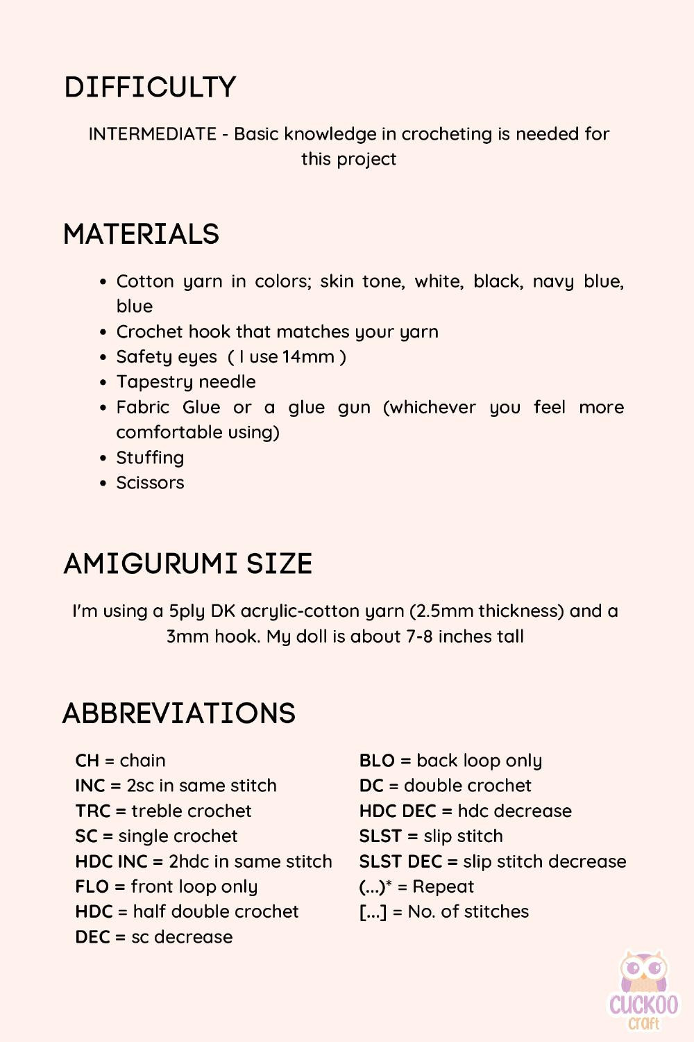 Cute Eula Amigurumi Crochet Pattern for Beginners