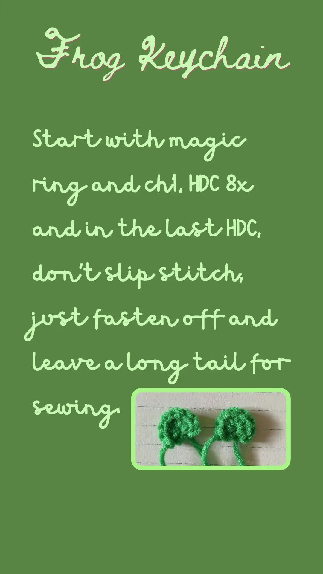 Cute Frog Keychain Crochet Pattern for Beginners