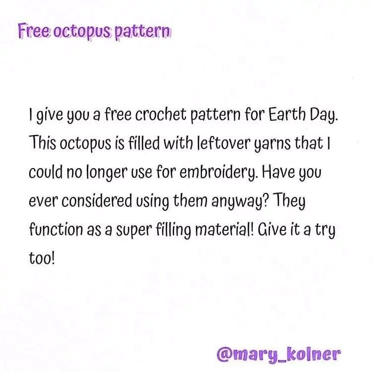 Cute Purple Octopus Crochet Pattern for Beginners