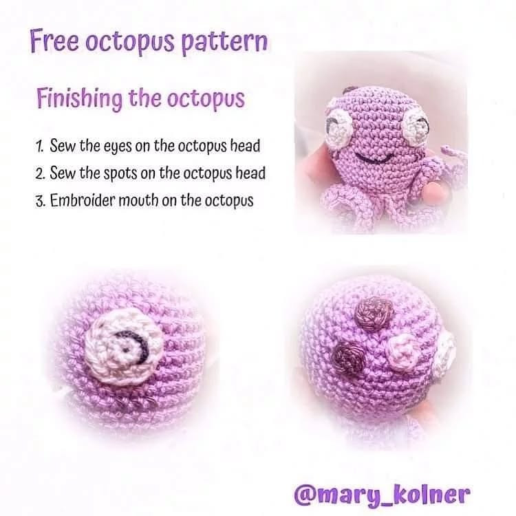 Cute Purple Octopus Crochet Pattern for Beginners