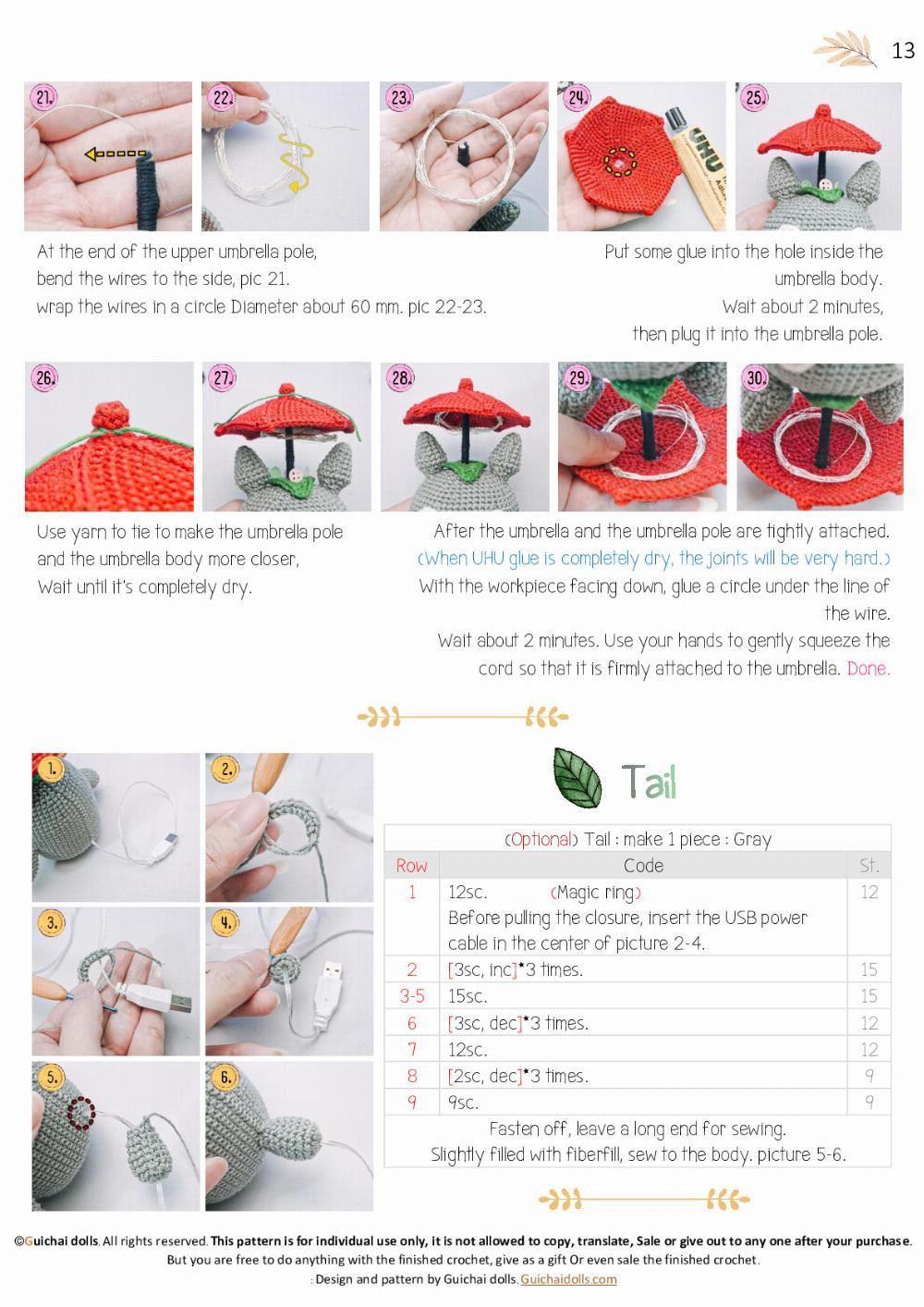 Cute Totoro Amigurumi with Umbrella Crochet Pattern Guide