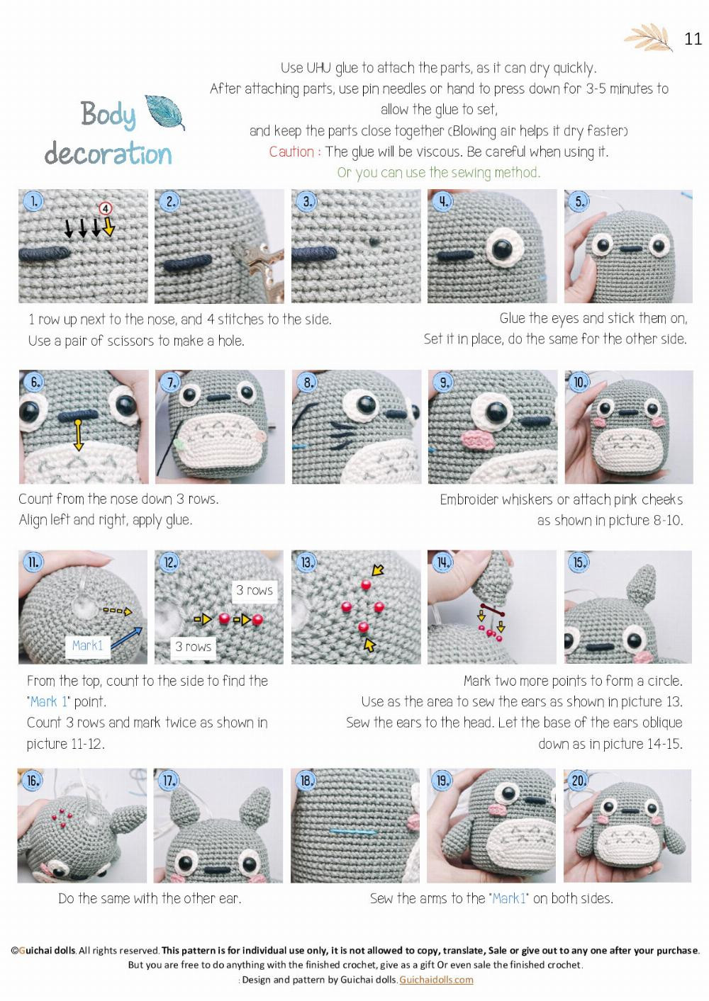 Cute Totoro Amigurumi with Umbrella Crochet Pattern Guide