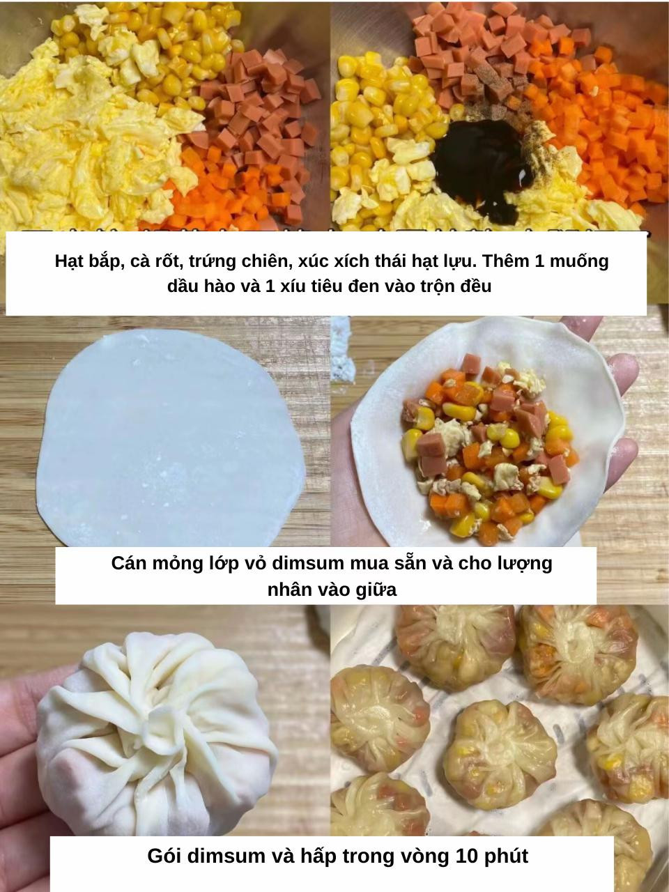 Dimsum Hấp Ngũ Sắc Tươi Ngon