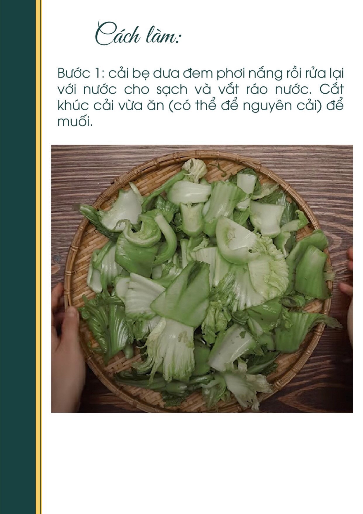 Dưa Cải Muối Giòn Chua - Hương Vị Truyền Thống Từ Vườn Chay