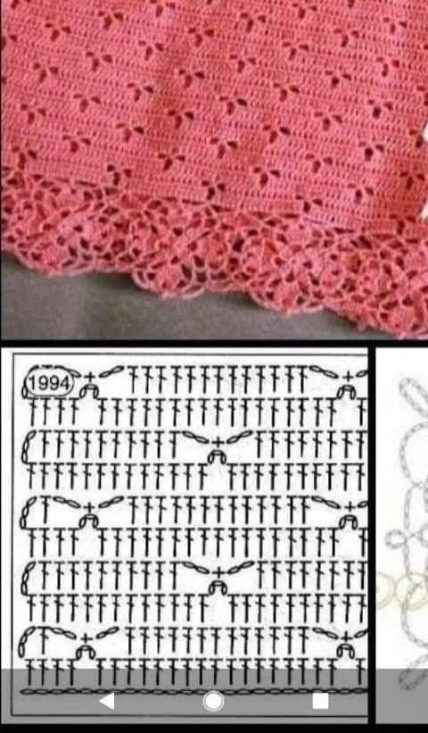 Elegant Crochet Blanket with Detailed Border Patterns