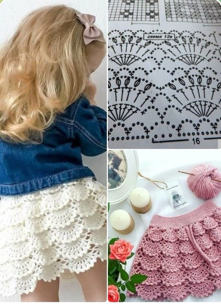 Elegant Crochet Dress with Layered Lace Skirt Pattern