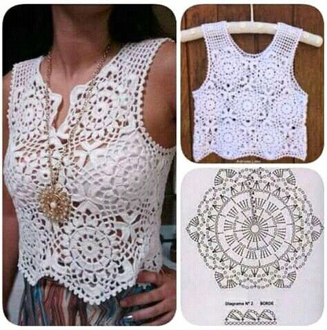 Elegant Crochet Lace Collar with Floral Motif Design