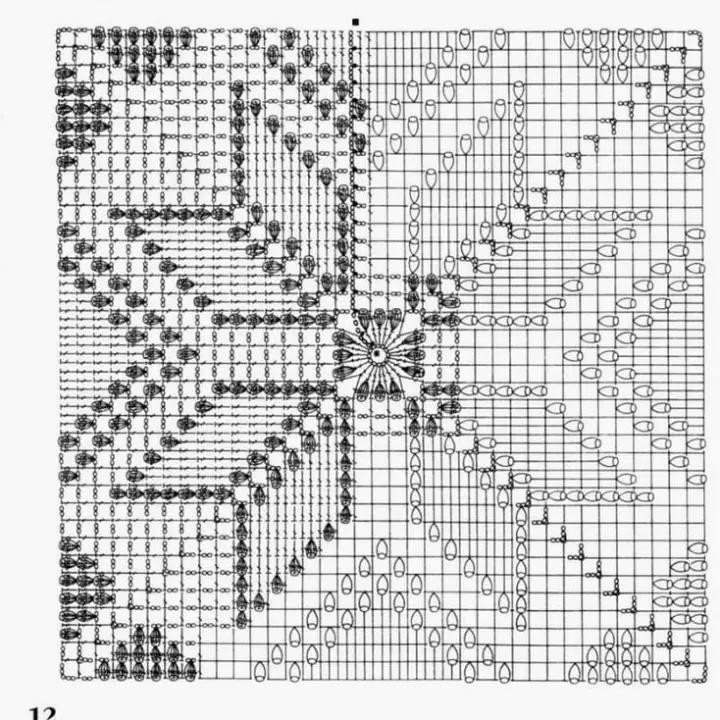 Elegant Crochet Pillow with Geometric Star Design