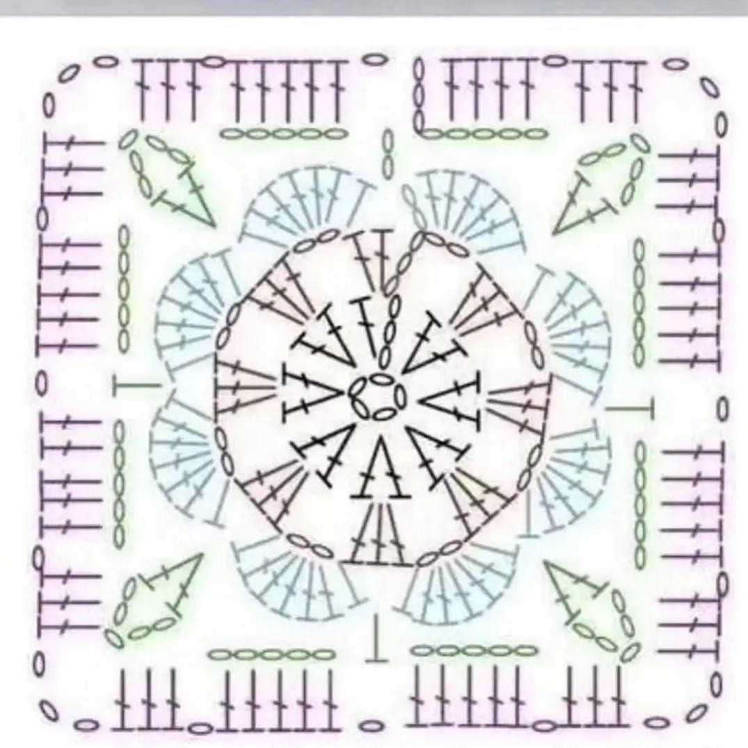 Elegant Crochet Square Patterns with Floral Designs