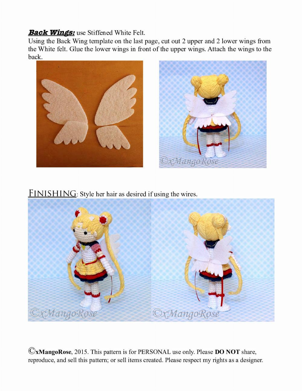 Eternal Sailor Moon Amigurumi Doll Crochet Pattern by xMangoRose