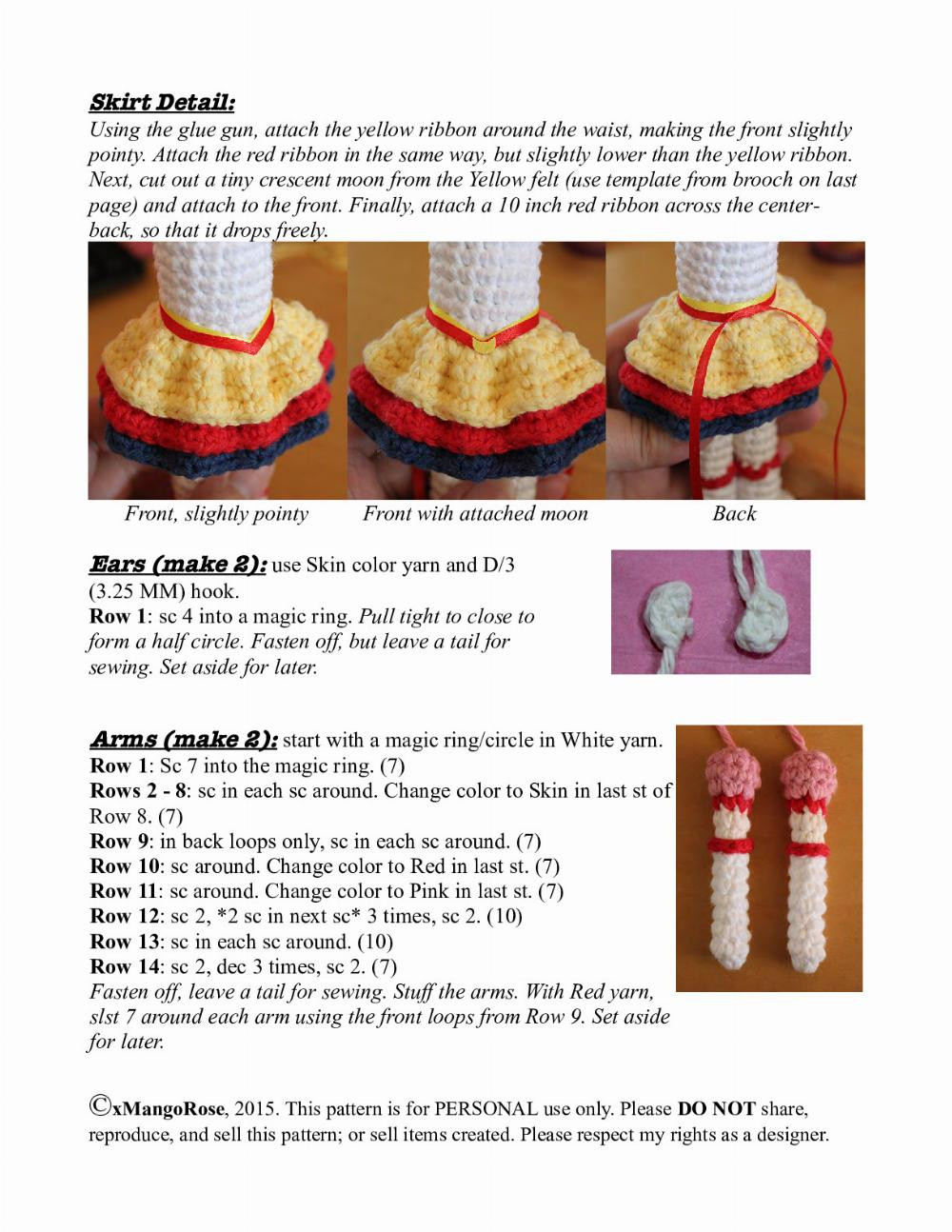 Eternal Sailor Moon Amigurumi Doll Crochet Pattern by xMangoRose