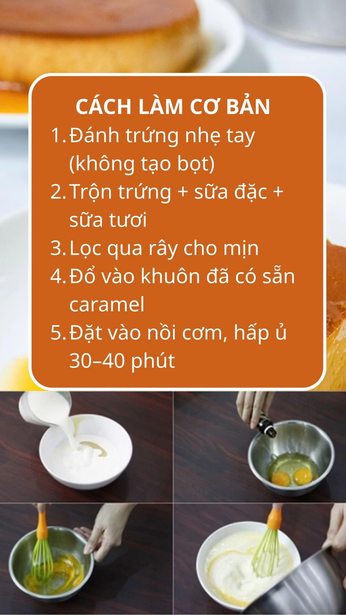 Flan Mềm Tan Từ Nồi Cơm Điện, Dễ Làm Tại Nhà