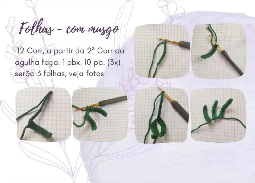 Flor de Lavanda em Crochê: Receita Grátis e Fácil de Seguir