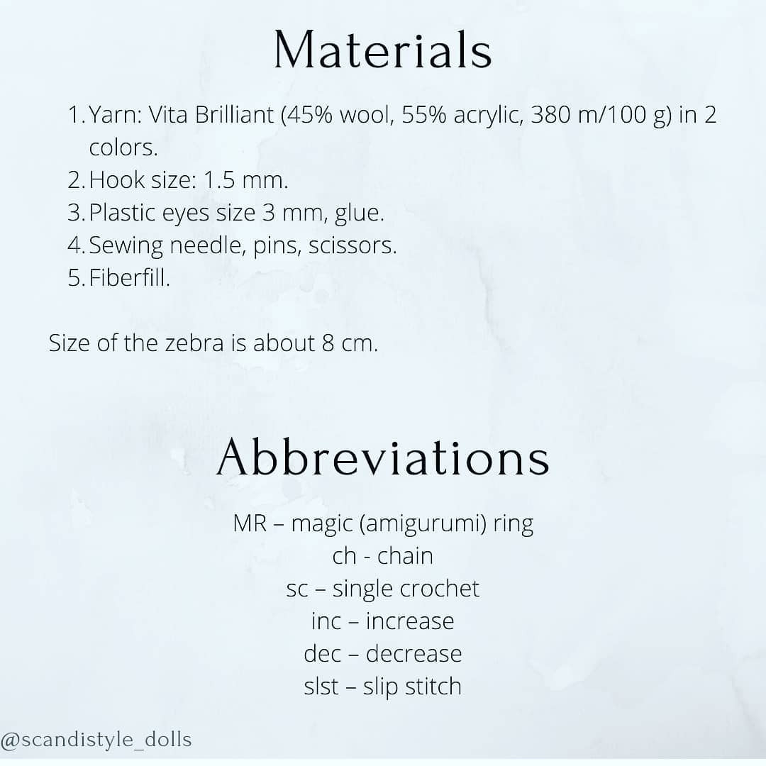 Free Crochet Pattern: Adorable Miniature Zebra
