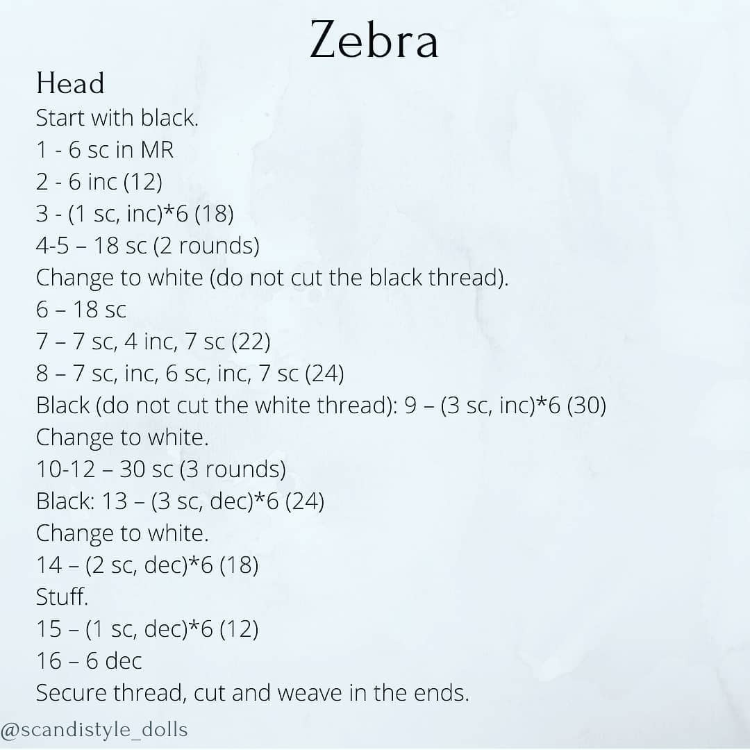 Free Crochet Pattern: Adorable Miniature Zebra