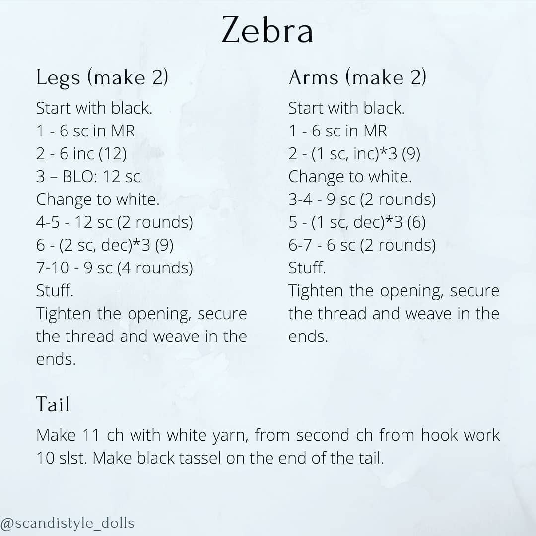 Free Crochet Pattern: Adorable Miniature Zebra