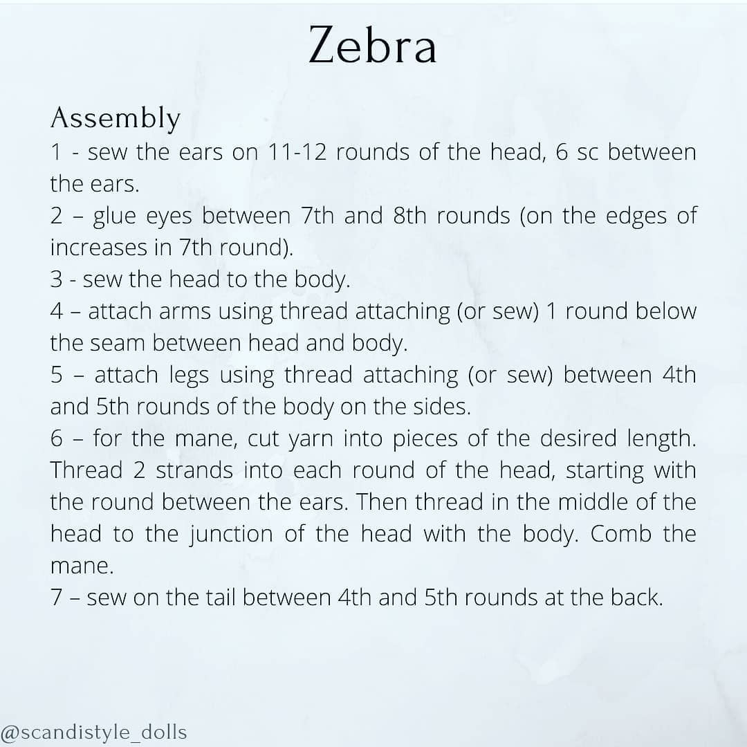 Free Crochet Pattern: Adorable Miniature Zebra