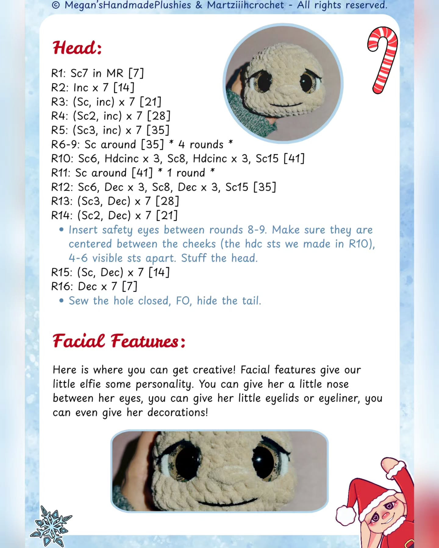 Free Crochet Pattern: Elfie the Miss Santa Amigurumi Doll