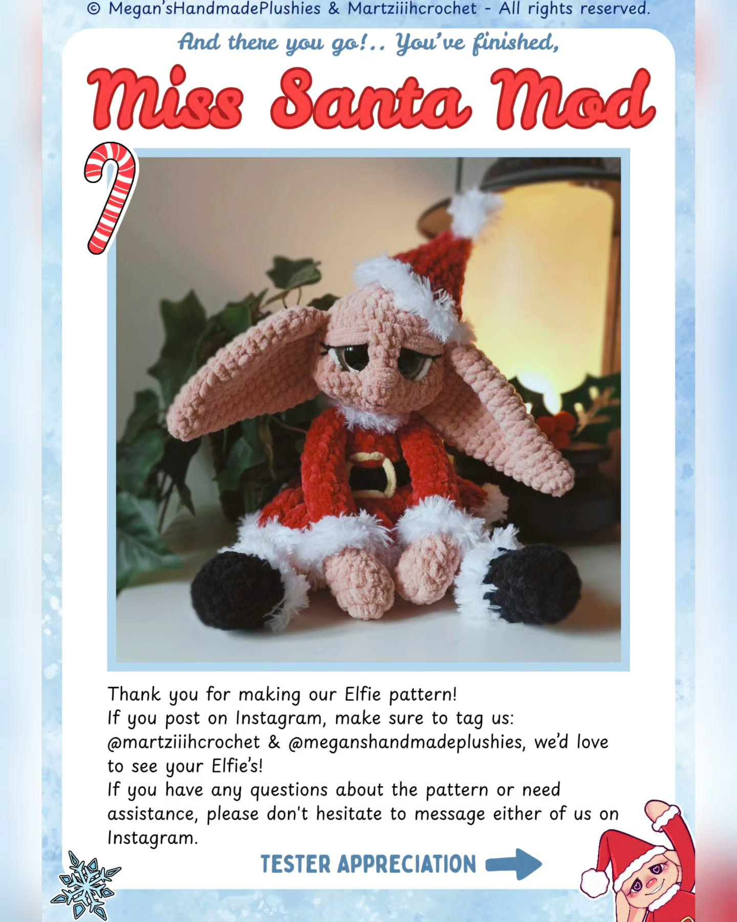 Free Crochet Pattern: Elfie the Miss Santa Amigurumi Doll