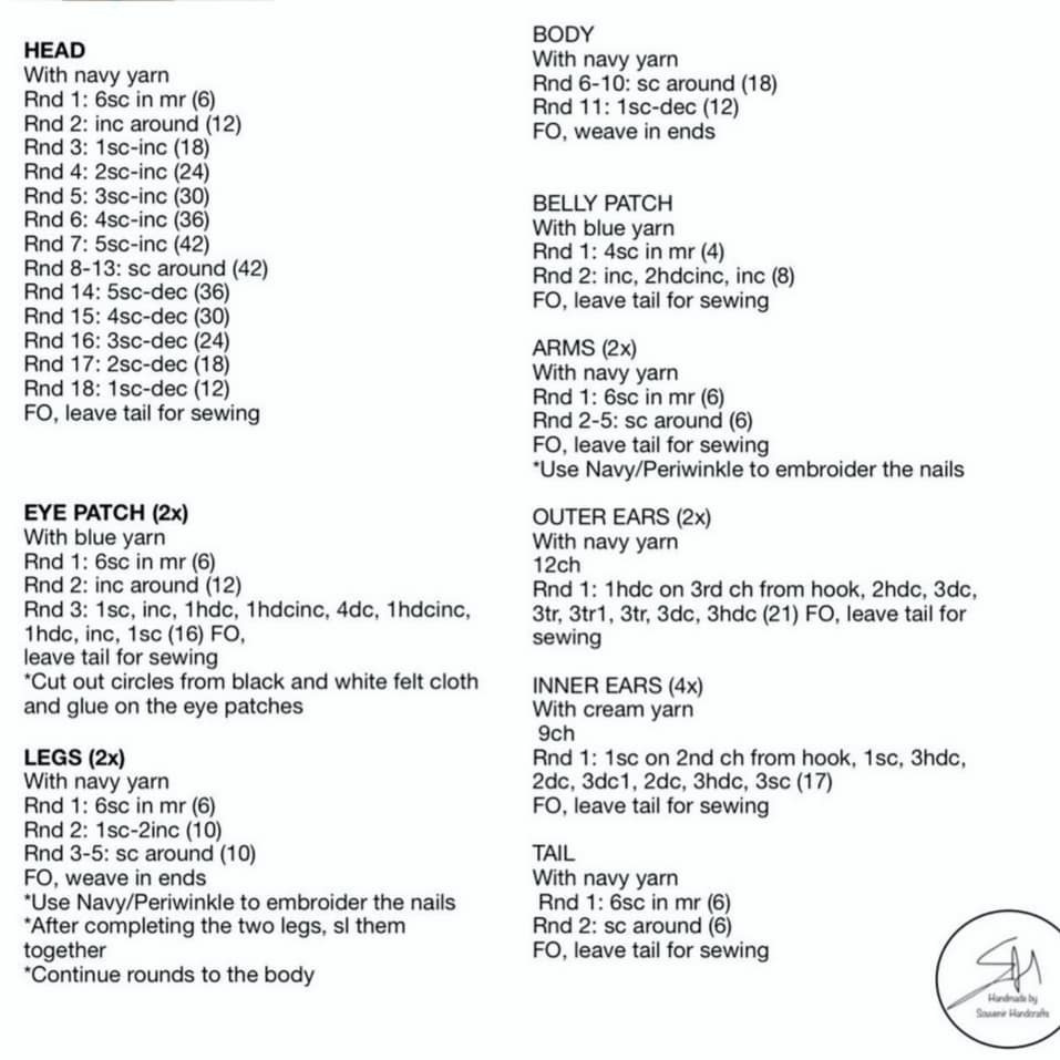 Free Crochet Pattern for Cute Blue Alien Keychain