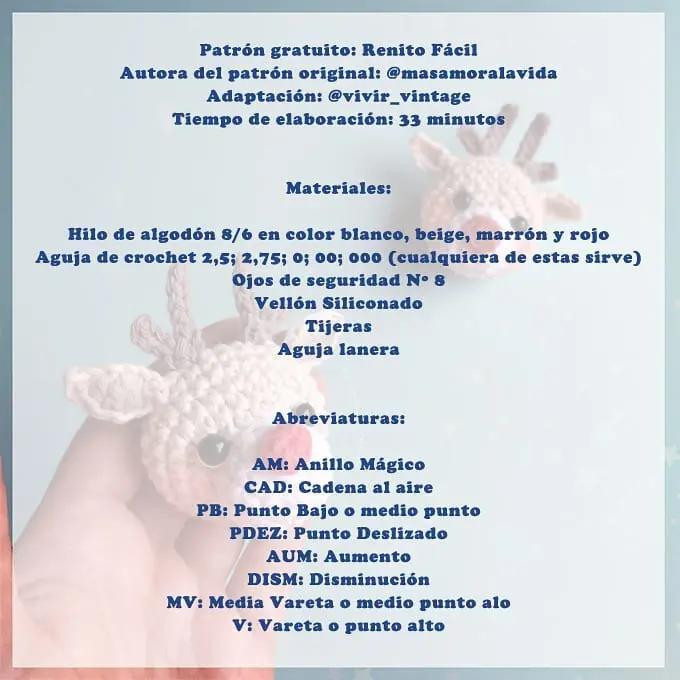 Free Crochet Pattern for Cute Reindeer Heads