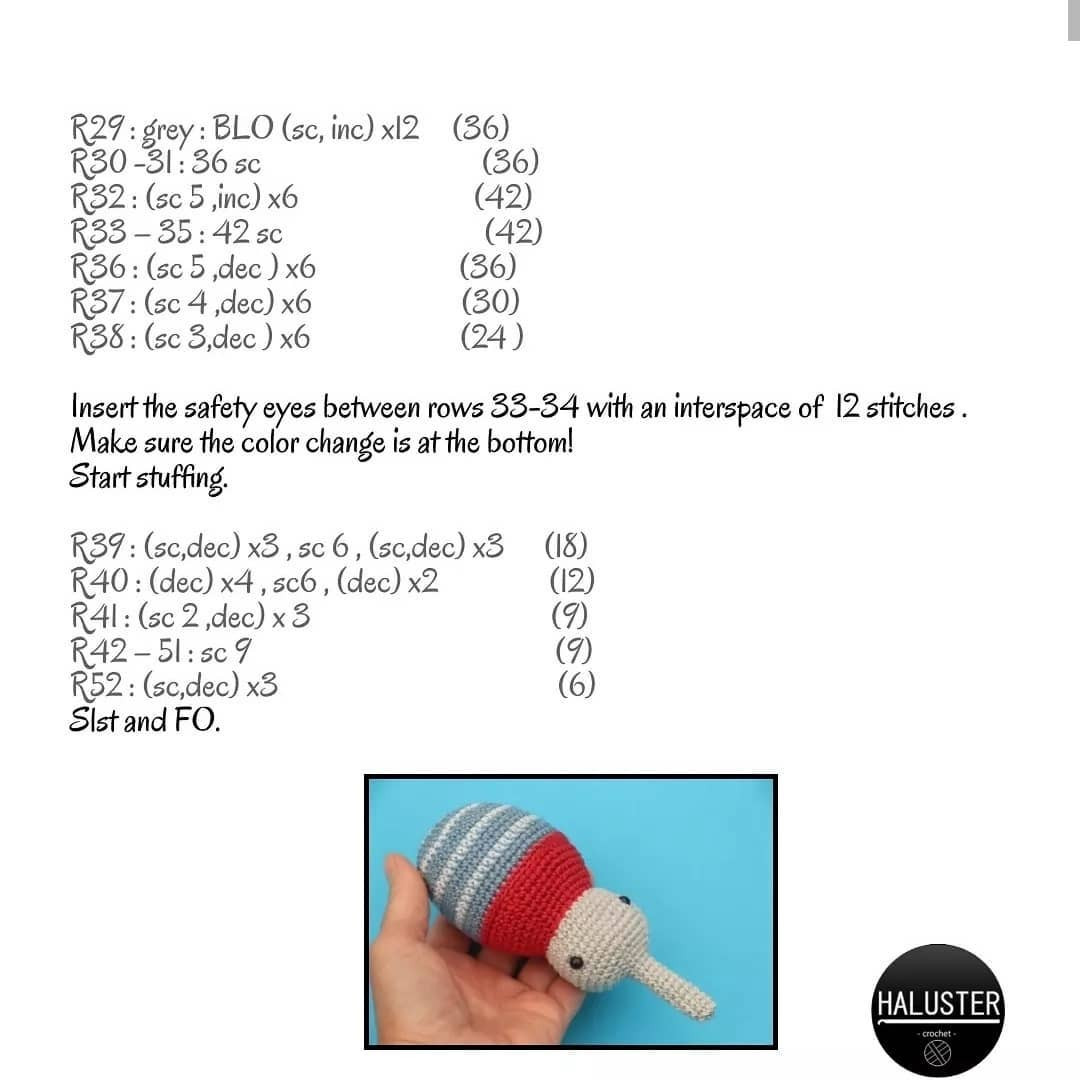 Free Crochet Pattern: Kaii the Elephant Cleaner Amigurumi