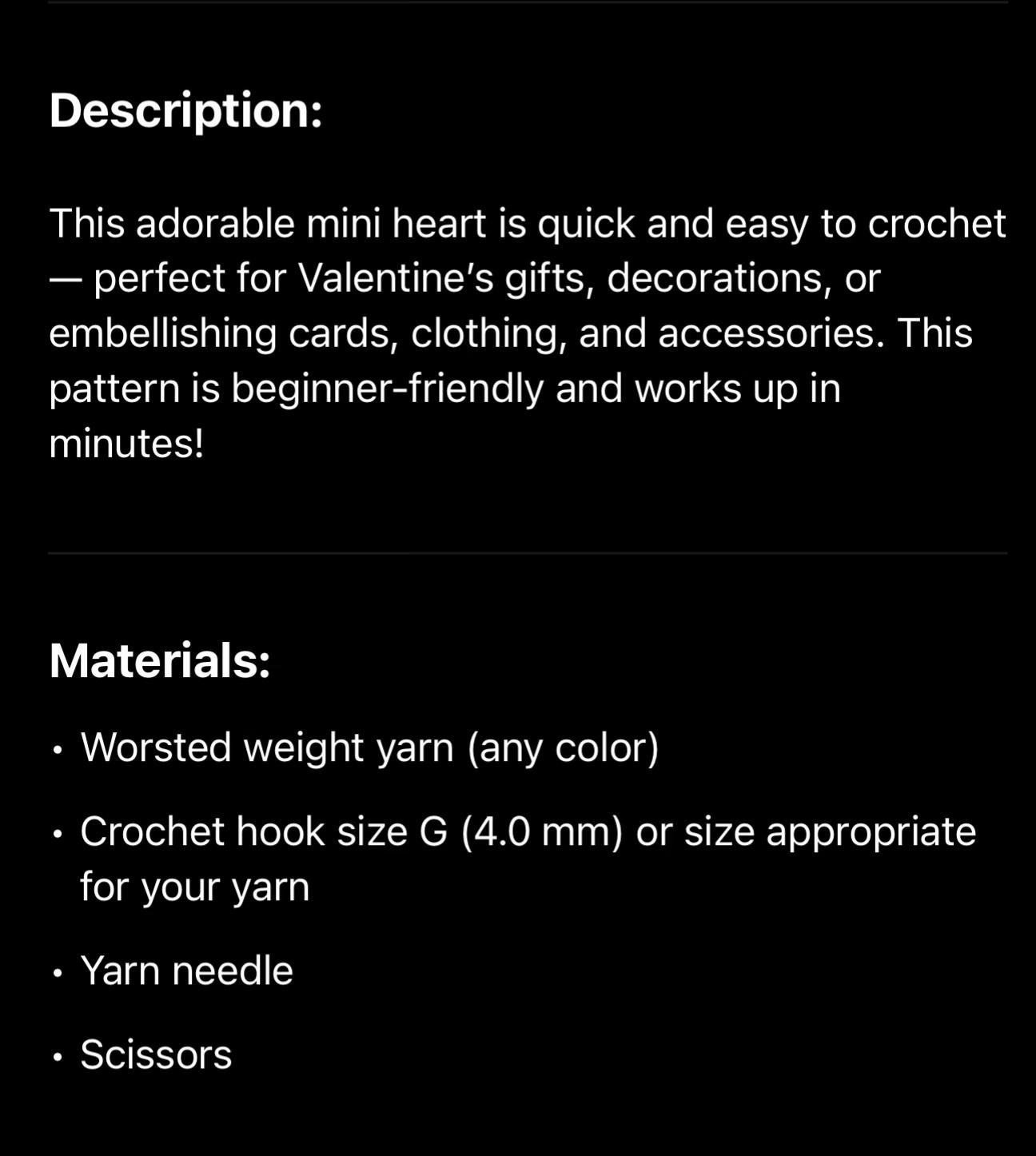 Free crochet pocket heart pattern 🩷
