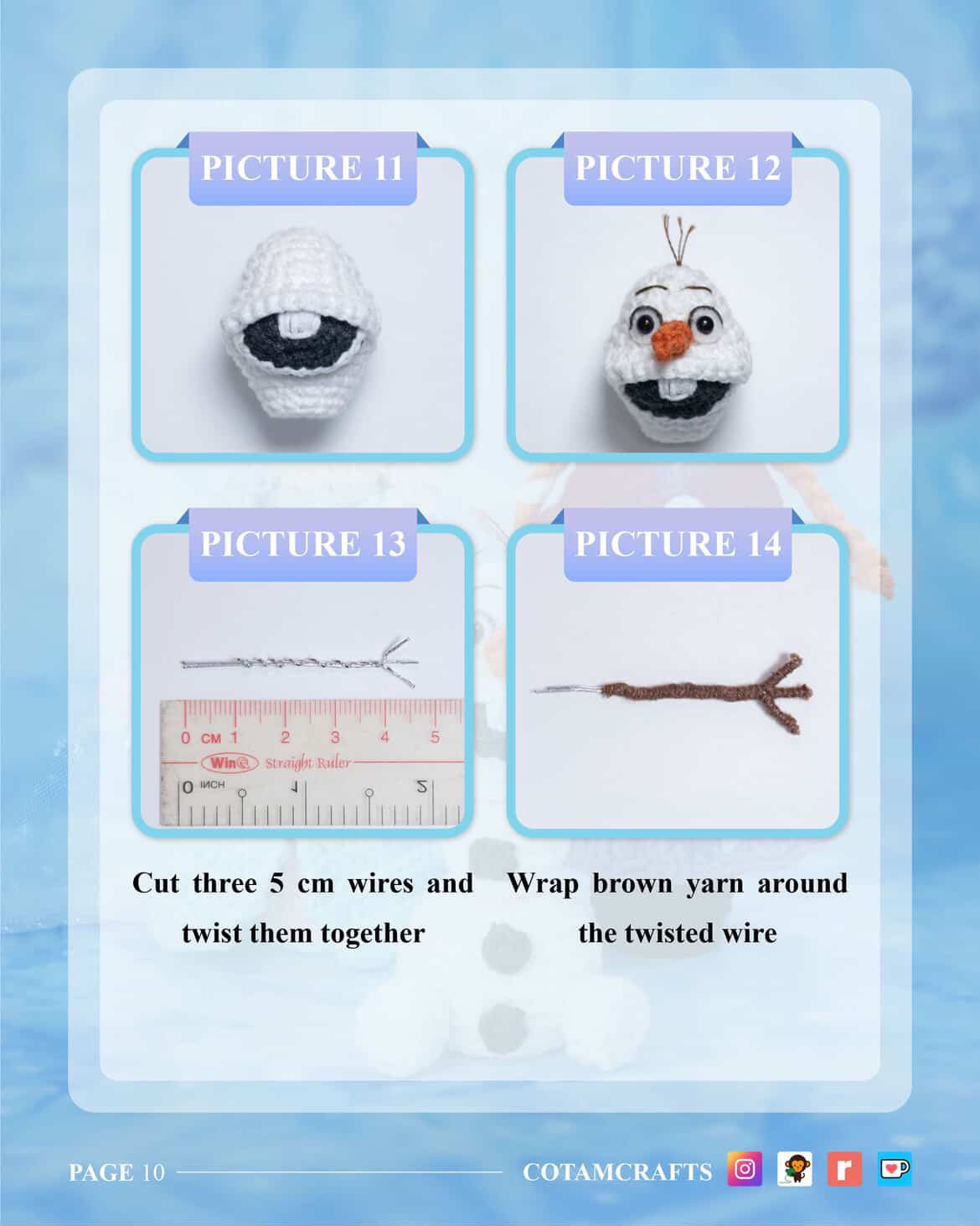 Frozen Characters Crochet Pattern Set: Elsa, Anna, and Olaf