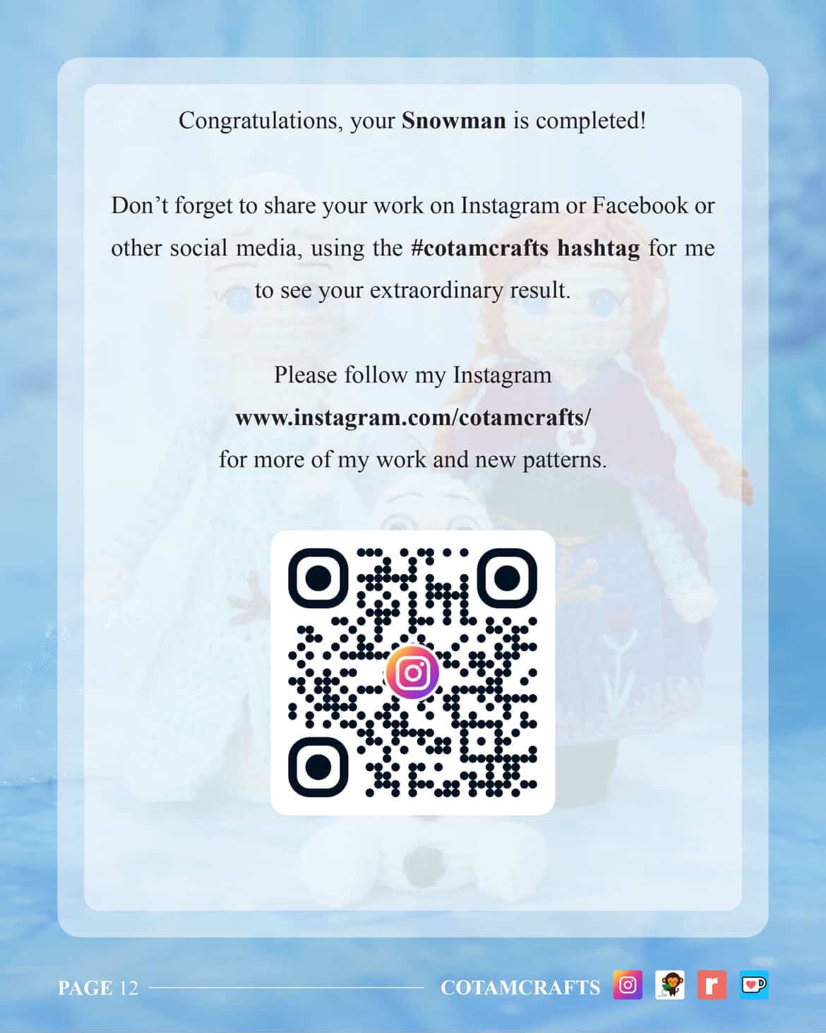 Frozen Characters Crochet Pattern Set: Elsa, Anna, and Olaf